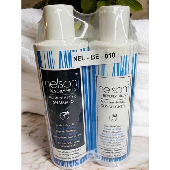 Nelson J Beverly Hills Moisture Healing Shampoo & Conditioner Set 8 oz. Each NEW - Picture 1 of 7
